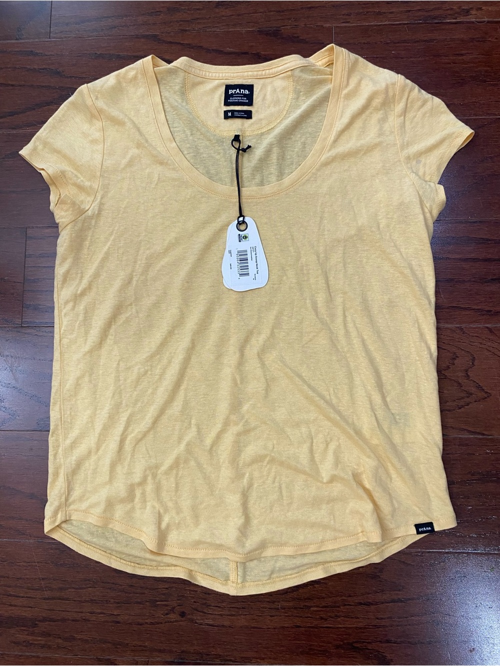 NWT Prana Catarina Short Sleeve Cozy Up Scoop Neck  NEW Hemp Outdoor Granola M